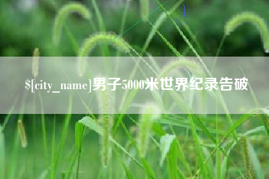 张掖男子5000米世界纪录告破