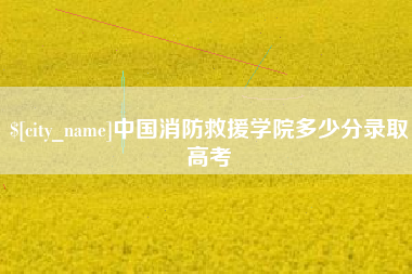 张掖中国消防救援学院多少分录取高考