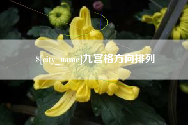 张掖九宫格方向排列
