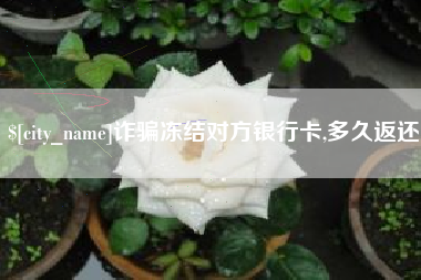 张掖诈骗冻结对方银行卡,多久返还