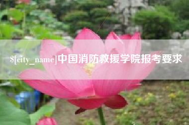 张掖中国消防救援学院报考要求