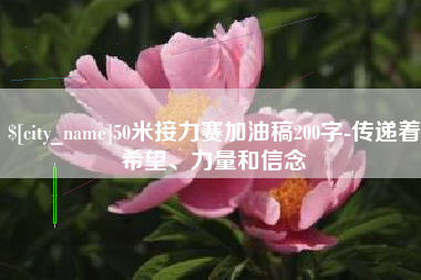 张掖50米接力赛加油稿200字-传递着希望、力量和信念