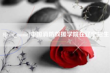 张掖中国消防救援学院在辽宁招生