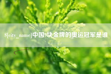 张掖中国9块金牌的奥运冠军是谁