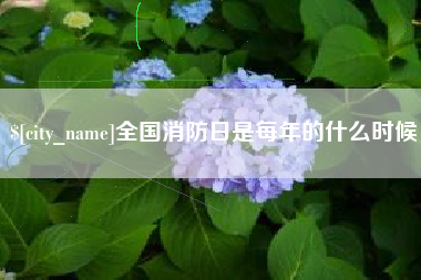 张掖全国消防日是每年的什么时候
