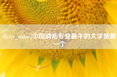 张掖中国消防专业最牛的大学是哪一个