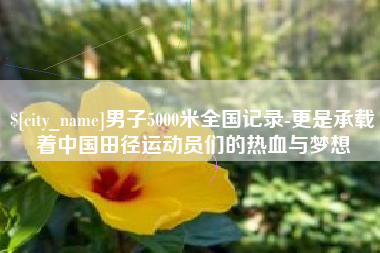 张掖男子5000米全国记录-更是承载着中国田径运动员们的热血与梦想