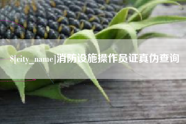张掖消防设施操作员证真伪查询