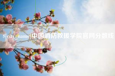 张掖中国消防救援学院官网分数线