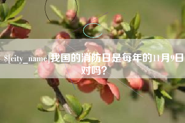 张掖我国的消防日是每年的11月9日对吗？