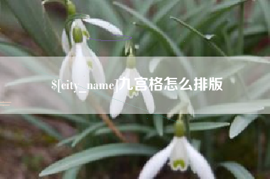 张掖九宫格怎么排版