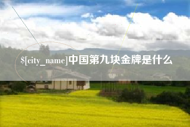 张掖中国第九块金牌是什么