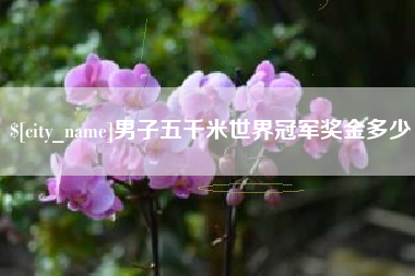 张掖男子五千米世界冠军奖金多少