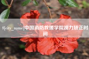 张掖中国消防救援学院视力矫正时间