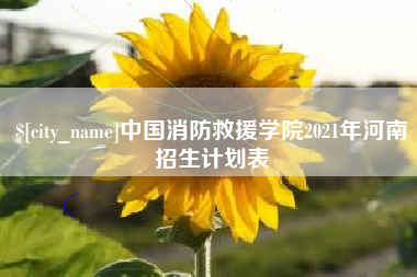张掖中国消防救援学院2021年河南招生计划表