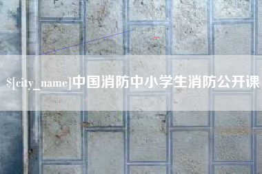 张掖中国消防中小学生消防公开课