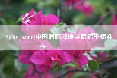 张掖中国消防救援学院招生标准