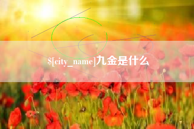 张掖九金是什么