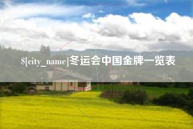 张掖冬运会中国金牌一览表