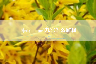 张掖九宫怎么解释