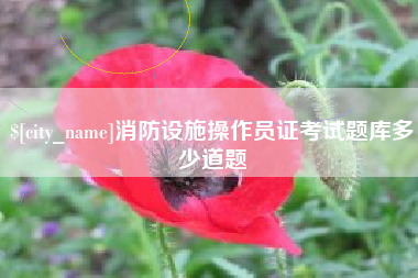 张掖消防设施操作员证考试题库多少道题