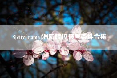 张掖消防院校报考条件合集